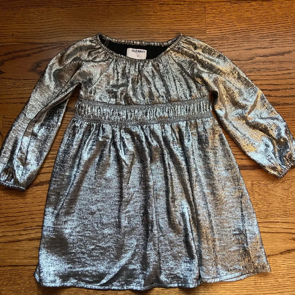 Old Navy metallic dress, 4T